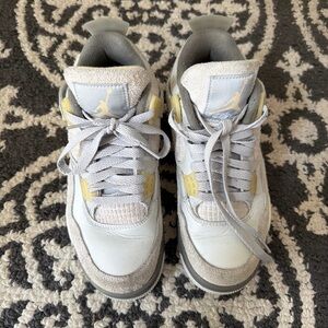 Jordan 4 Gray and Yellow